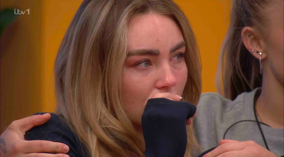 Ella Rae Wise crying during a Big Brother eviction announcement.