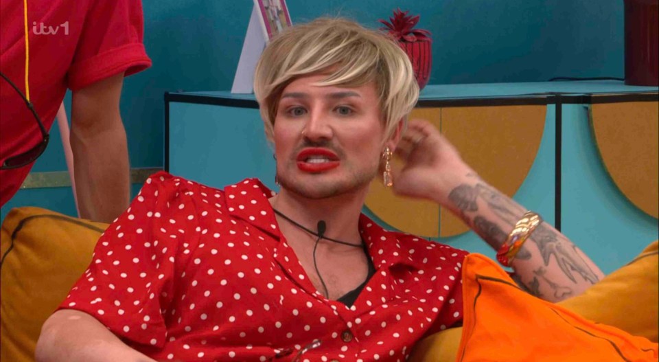 Chris Hughes in drag on Celebrity Big Brother.