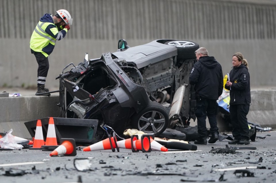 The scene on the A1, which has been shut in both directions on Tyneside, following a major collision which caused "serious injuries", the Highways Agency has said. The road is closed between Swalwell, in Gateshead, and Denton, Newcastle, following the "multi-vehicle" collision at around 2.30am, the agency said. Picture date: Wednesday April 9, 2025. PA Photo. See PA story POLICE A1. Photo credit should read: Owen Humphreys/PA Wire