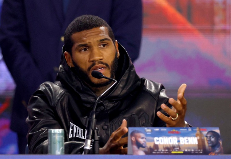 Boxing - Chris Eubank Jr and Conor Benn Press Conference - London, Britain - April 24, 2025 Conor Benn during the press conference Action Images via Reuters/Andrew Couldridge