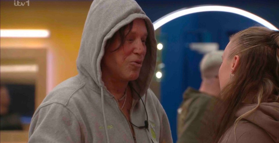 Mickey Rourke speaking to JoJo Siwa.