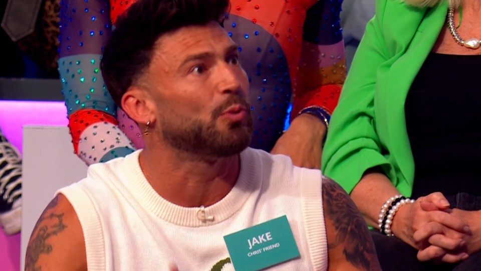 Jake, Chris' friend, on a game show.