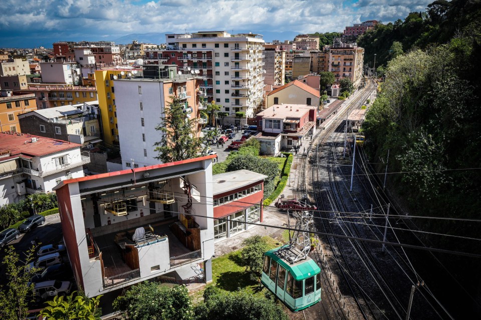 Cable car and station in Castellammare di Stabia, Italy, following a fatal accident.