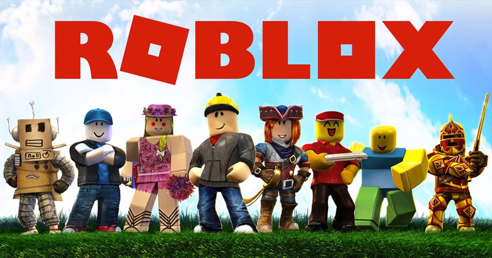 Roblox characters in various outfits.
