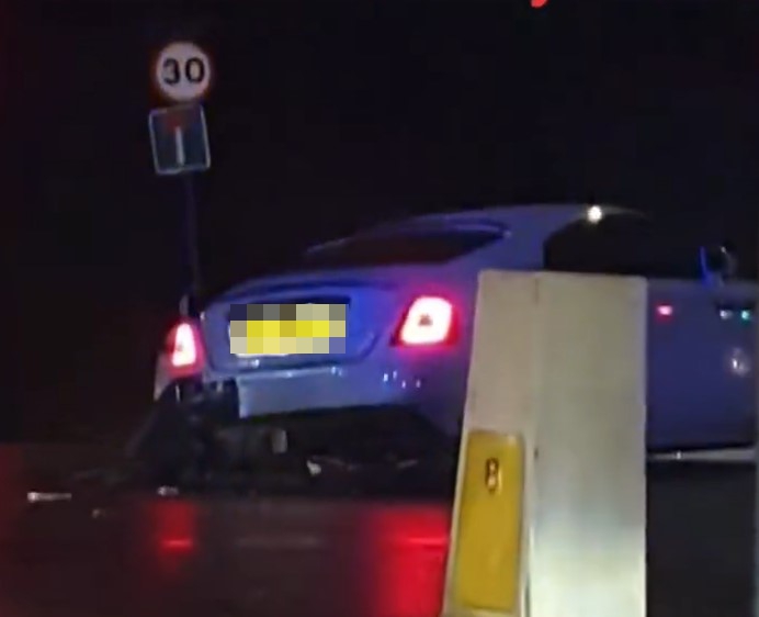 Marcus Rashford's car involved in a crash.