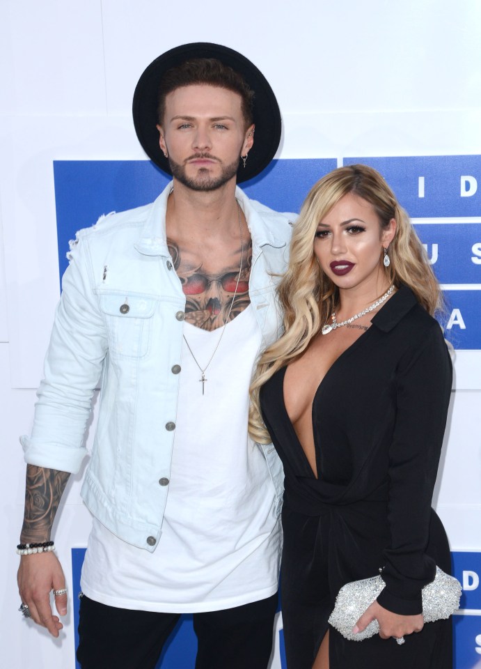 Kyle Christie and Holly Hagan at the 2016 MTV Video Music Awards.