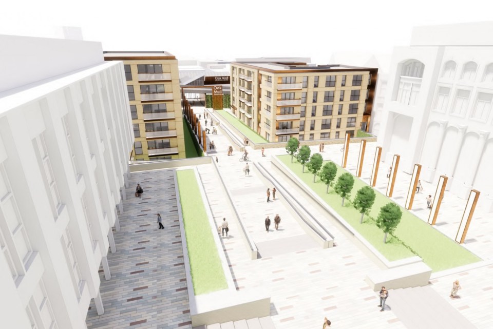 Illustration of Greenock town centre redevelopment.