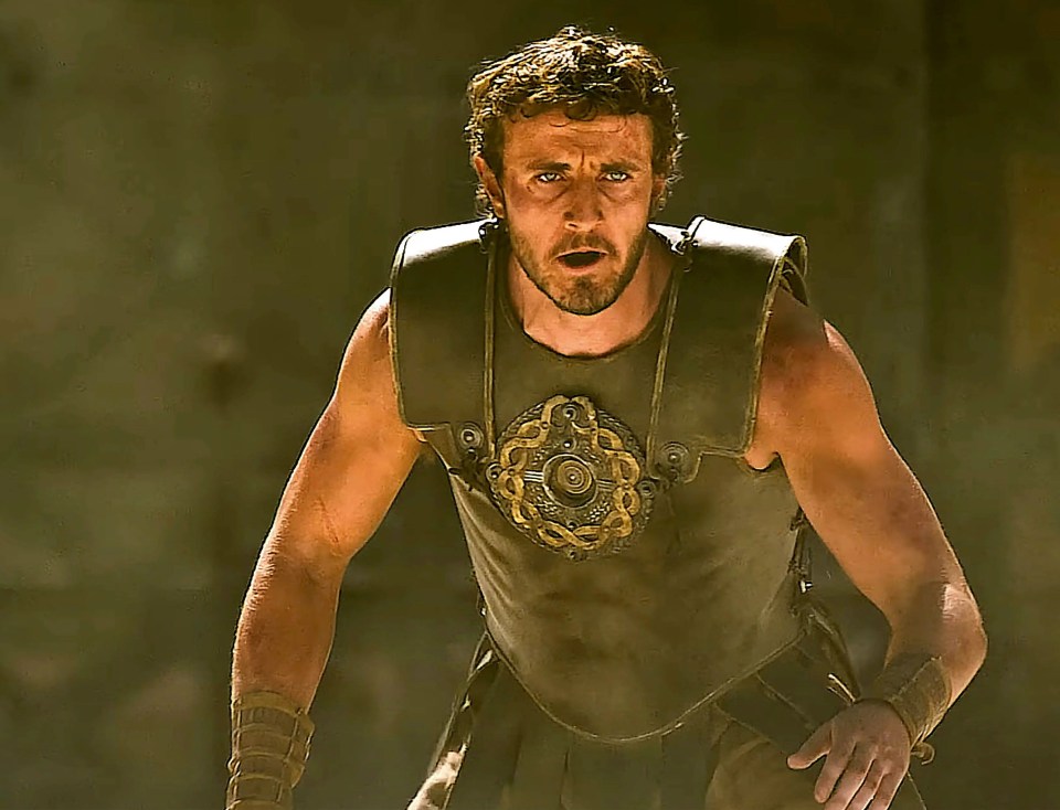 Paul Mescal as Lucius in Gladiator II.