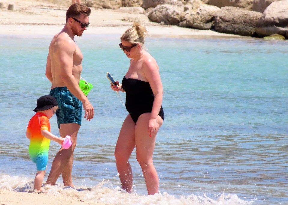 Family at the beach.