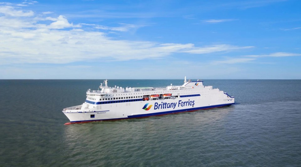 Brittany Ferries Salamanca cruise ferry at sea.