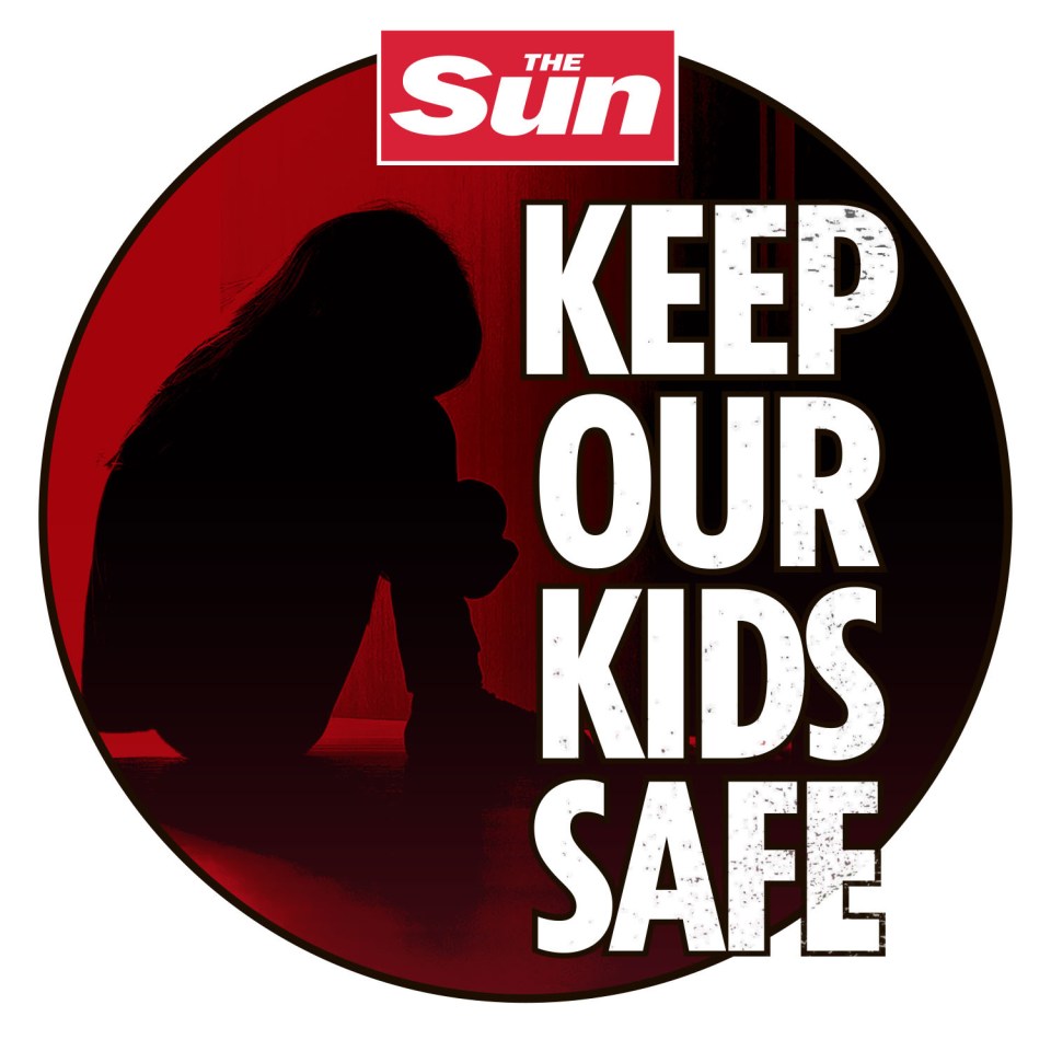 Illustration of a child's silhouette with the text "Keep Our Kids Safe".