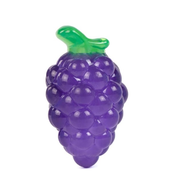 Strawberry-shaped pet cooling toy.