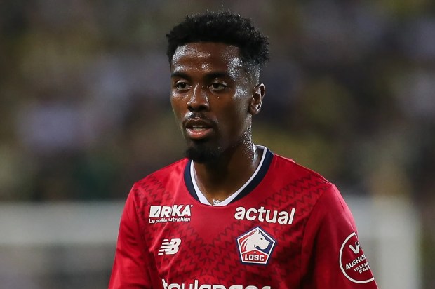 Angel Gomes of Lille during a soccer match.