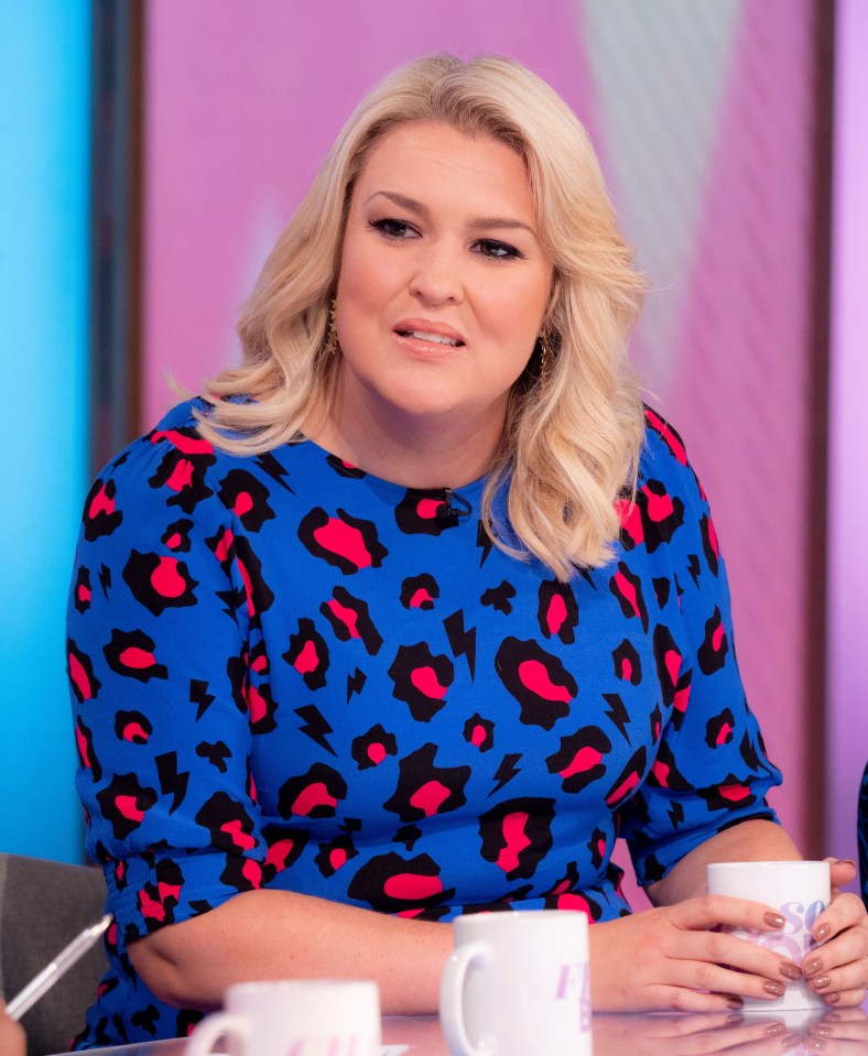 Sara Davies on the set of "Loose Women."