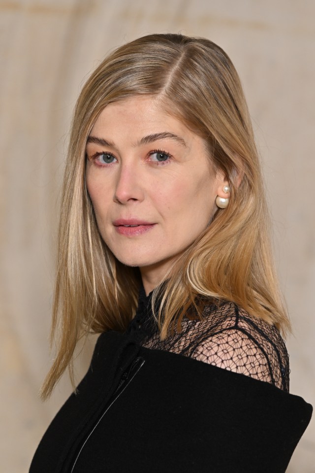 Rosamund Pike at the Christian Dior Haute Couture Spring Summer 2023 show.