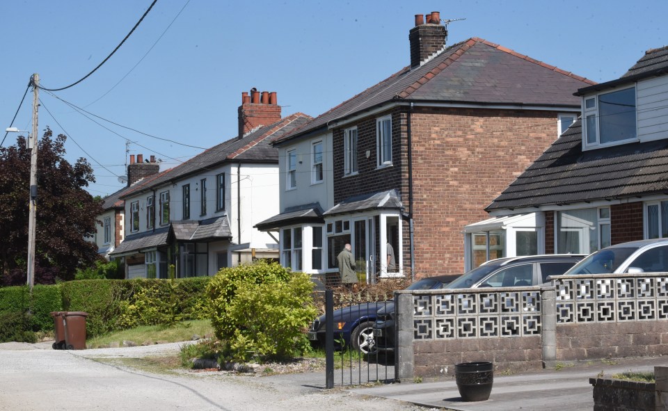 Row of houses on a residential street.