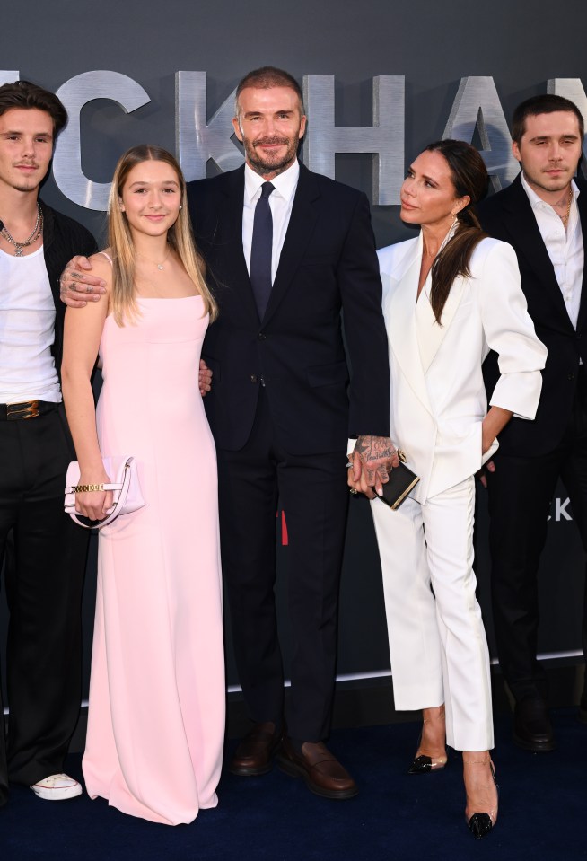 The Beckham family at the Netflix "Beckham" UK Premiere.