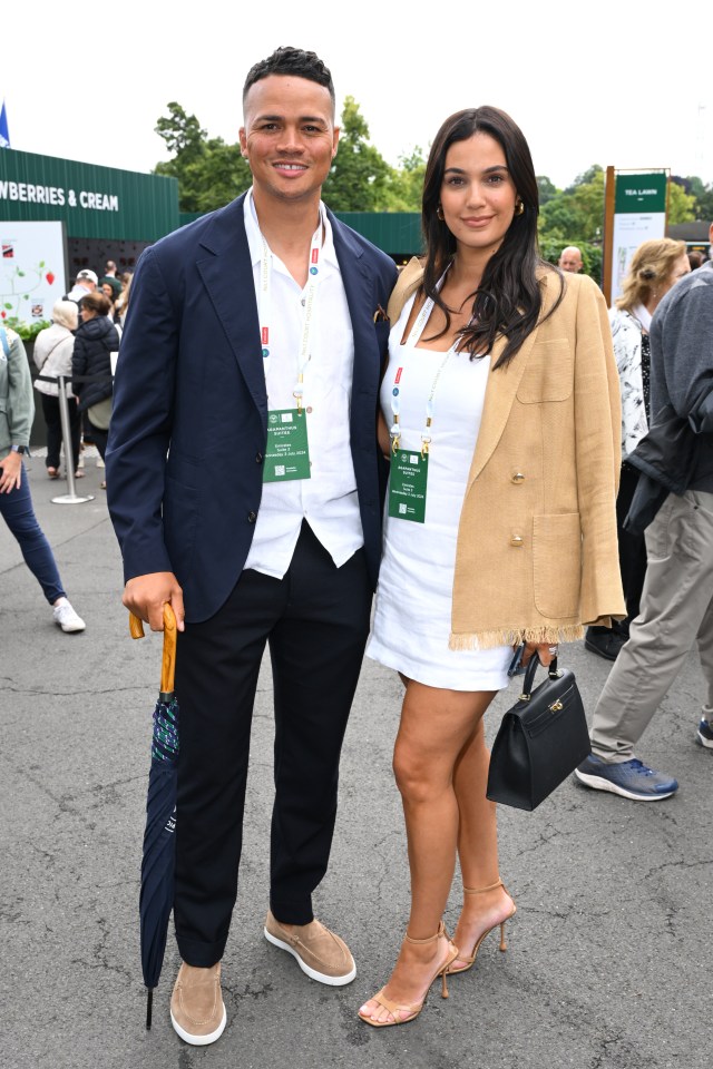 Jermaine Jenas and Ellie Penfold at Wimbledon.