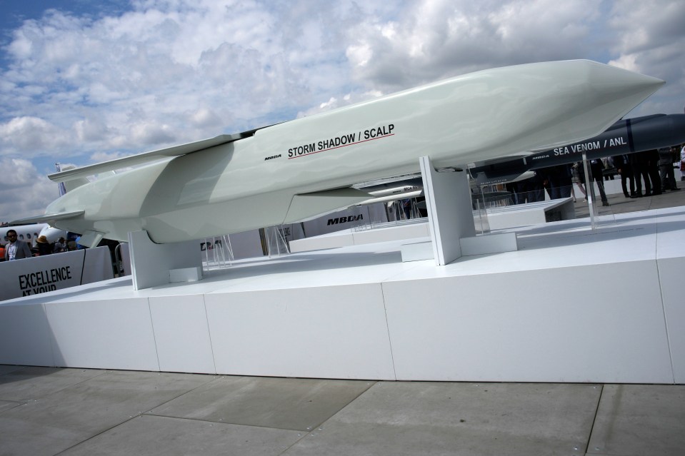Storm Shadow/Scalp cruise missile on display.