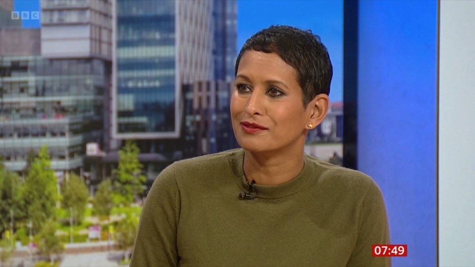 Naga Munchetty on BBC Breakfast.